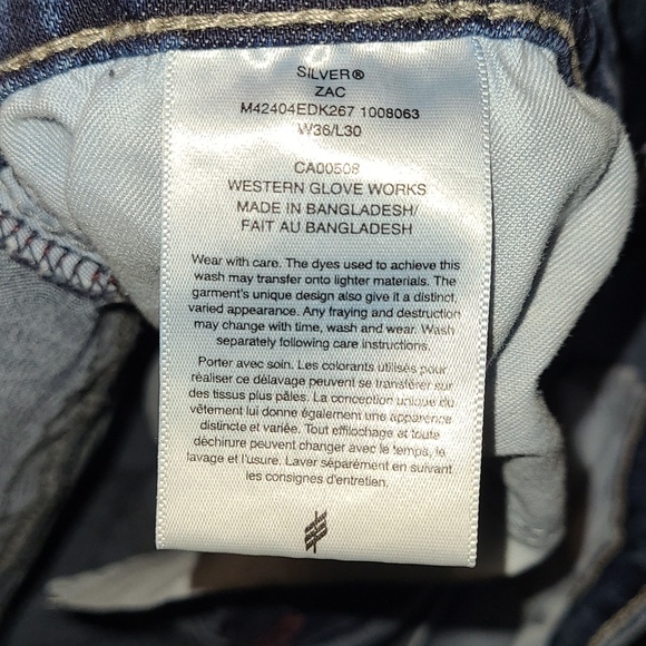 Men's SILVER ZAC BLUE Jeans SIZE 36x30 - Picture 7 of 15